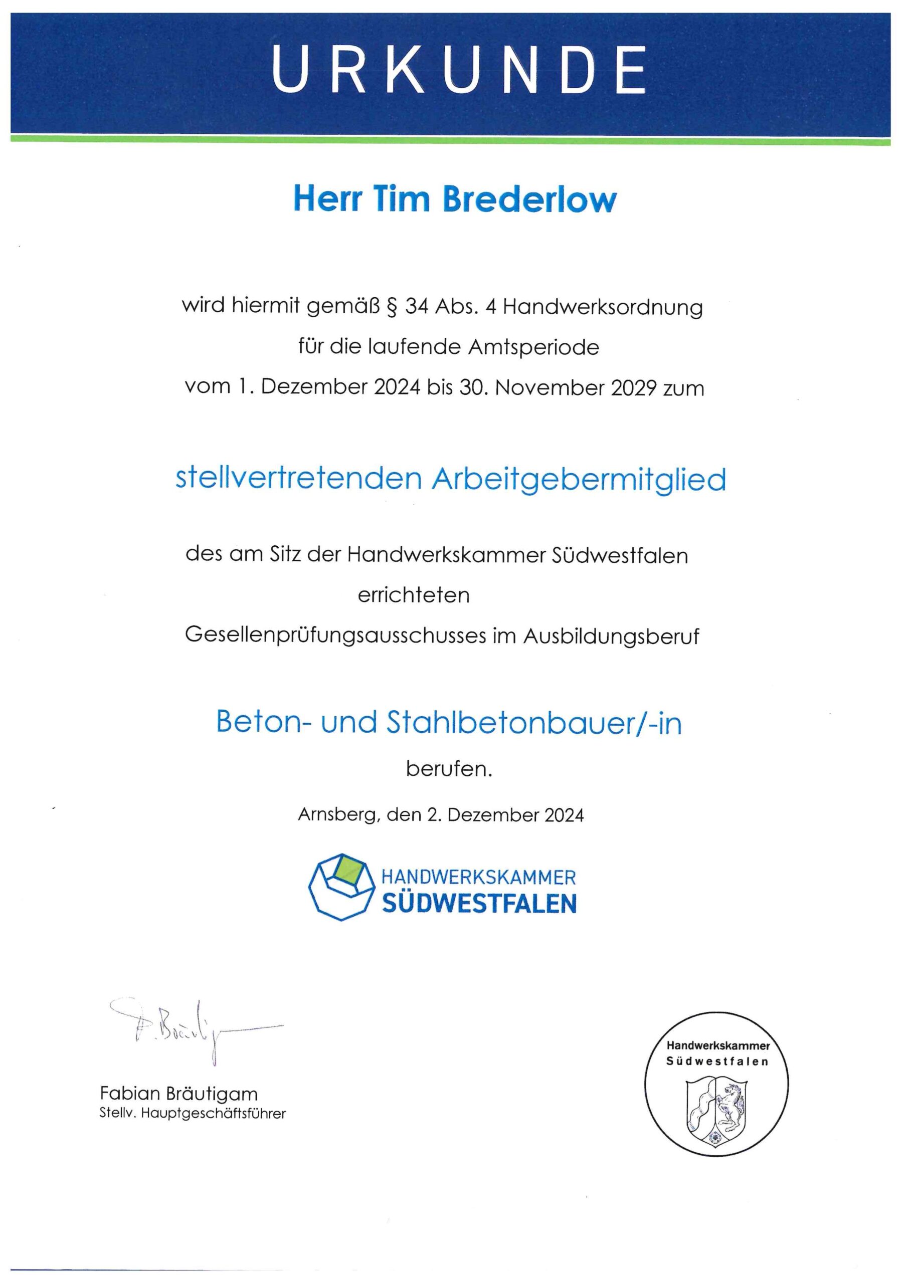 Tim Arbeitgebermitglied
